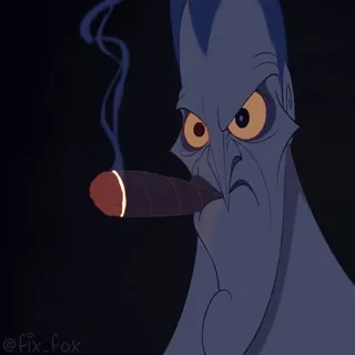 😡 Hades Hercules @fix_fox Hades, Herkules, Disney, Bösewicht, Zigarre whatsapp sticker