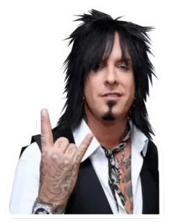 🤘 Nikki Sixx Nikki Sixx, Motley Crue, Rock star, Musique telegram sticker