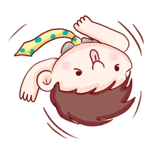 🤪 Dibujo animado, Personaje, Al revés, Lindo, Divertido telegram sticker