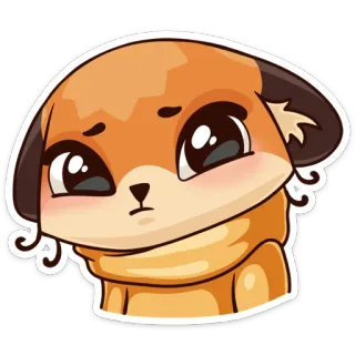 🙁 fuchs, cartoon, süß, traurig, tier, kawaii telegram sticker