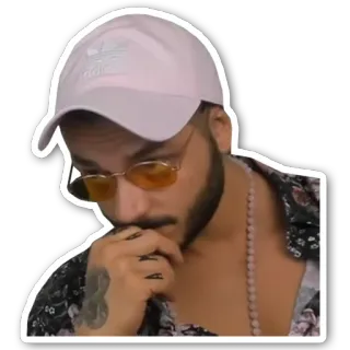 🤔 mann, sonnenbrille, porträt, person, kappe telegram sticker