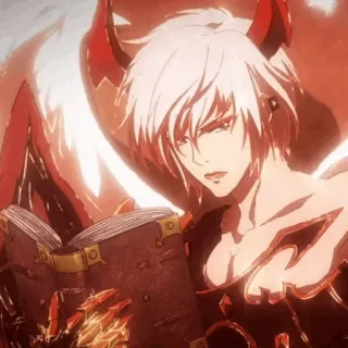 🍎 quỷ, anime, cánh, sừng, phép thuật, fantasy, sách telegram sticker