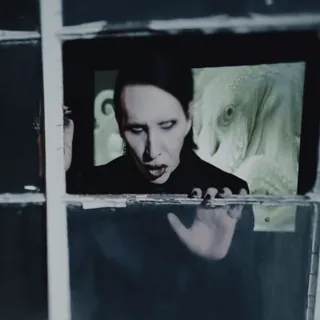 🌟 Marilyn Manson музыкант, певец, знаменитость, жуткий, темный telegram sticker