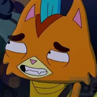 ✅ Mooncake Final Space cartone animato, gatto, animale, divertente, arancione, Final Space, Mooncake telegram sticker