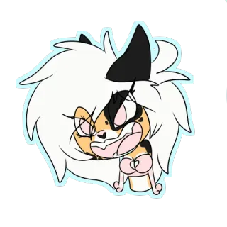 😱 dessin animé, animal, expression, chat, personnage telegram sticker