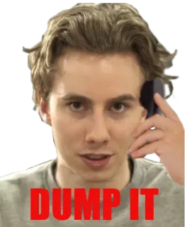 👹 DUMP IT 扔掉, 网络迷因, 打电话 telegram sticker
