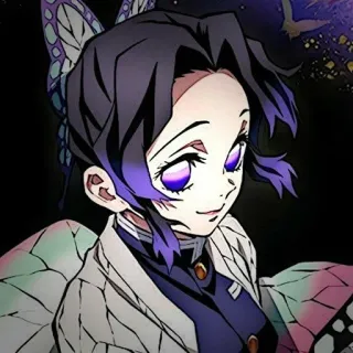 🌟 Shinobu Kocho Demon Slayer 애니메이션, 캐릭터, 귀멸의 칼날, 코쵸우 시노부, 나비, 귀여운, 만화 telegram sticker