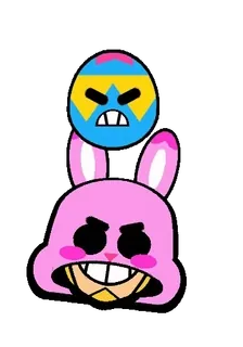 🥚 dibujo animado, conejo, huevo de Pascua, personaje, pegatina whatsapp sticker