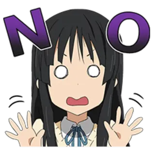 👎 NO Anime, Personagem, Chocado, Não telegram sticker