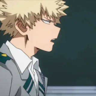 🥲 Bakugo My Hero Academia アニメ, 僕のヒーローアカデミア, 爆豪, キャラクター, 漫画 telegram sticker