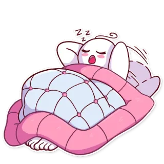 😴 zzz dormir, durmiendo, siesta, zzz, cama, almohada, lindo, dibujos animados whatsapp sticker