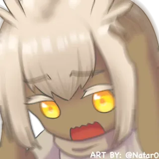 😫 ART BY: @NatarO Anime, Dibujos animados, Personaje, Arte, Dibujo telegram sticker
