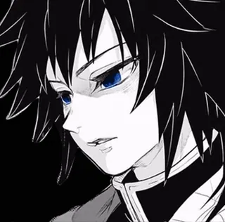 ✨ Giyu Tomioka Demon Slayer Anime, Manga, Demon Slayer, Giyu Tomioka, Personaggio, Opera d'arte, Illustrazione telegram sticker