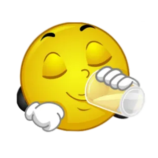 🍶 emoji, trinken, gelbes Gesicht, Tasse telegram sticker