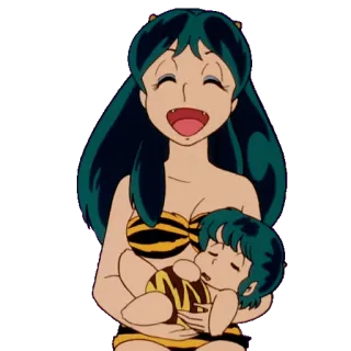 👪 อนิเมะ, แม่, เด็ก, ตัวละคร, การ์ตูน, ครอบครัว telegram sticker