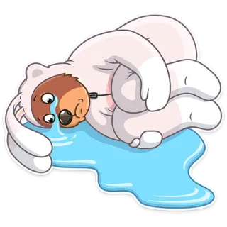 😭 triste, llorando, oso, lágrimas, dibujos animados, pegatina, emoción whatsapp sticker