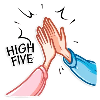 🤝 HIGH FIVE High Five, Feier, Erfolg, Hände telegram sticker