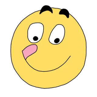 😋 Smiley, Rosto, Emoji, Amarelo, Língua whatsapp sticker