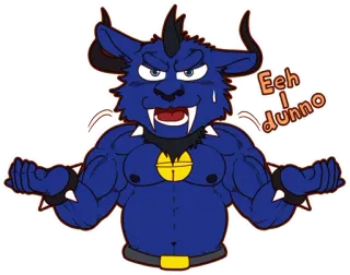 🤷‍♂️ Eeh I dunno monster, cartoon, grappig, anthro, gespierd, uitdrukkingen telegram sticker
