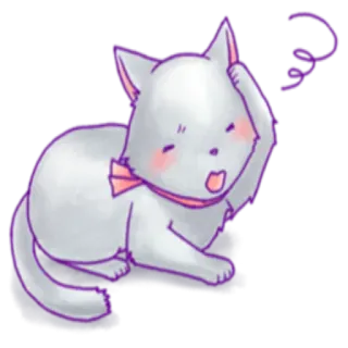 😵 Katze, Kätzchen, süß, kawaii, Tier, Aufkleber telegram sticker