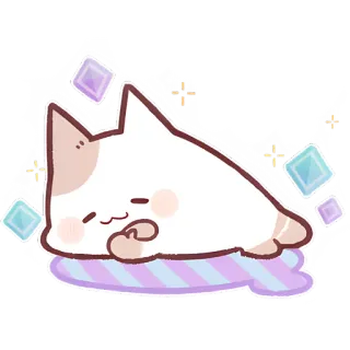 ☺️ 猫, 可愛い, ステッカー, 動物, 眠い, かわいい whatsapp sticker