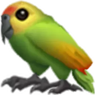 🦜 perroquet, oiseau, animal, tropical, vert, mignon telegram sticker