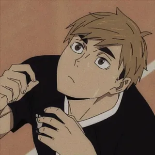 🥞 Anime, Chłopak, Siatkówka, Postać telegram sticker