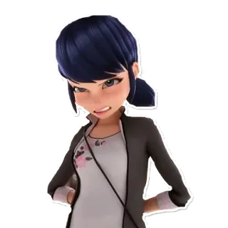 😡 Marinette Dupain-Cheng Miraculous: Tales of Ladybug & Cat Noir Marinette, Ladybug, Miraculous, anime, desenho animado, bravo telegram sticker