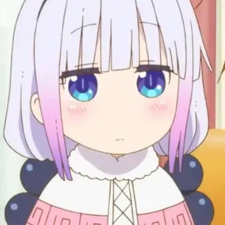 🦋 Kanna Kamui Miss Kobayashi's Dragon Maid Аниме, Дракон, Милый, Канна Камуи, Чиби telegram sticker