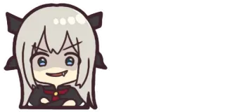 ❤️ Anime, Dessin animé, Chibi, Vampire, Mignon telegram sticker