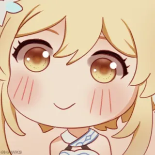 💠 Lumine Genshin Impact อนิเมะ, จิบิ, เก็นชินอิมแพ็กต์, ลูมีน, น่ารัก, ตัวละครวิดีโอเกม telegram sticker