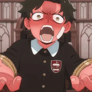 🍪 Damian Desmond Spy x Family anime, boy, annoyed, cartoon, damian desmond, spy x family, angry telegram sticker