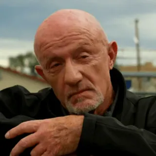 😐 Mike Ehrmantraut Breaking Bad Mike Ehrmantraut, Breaking Bad, Better Call Saul, character, television, actor, bald telegram sticker