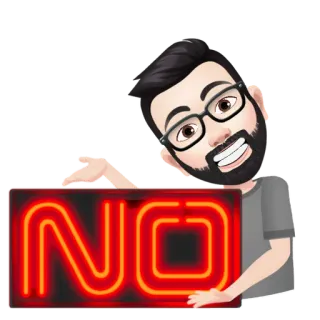 ✳️ NO no, negative, rejection, denial, refusal telegram sticker