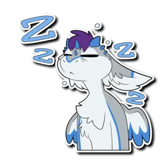 💤 Z dormir, sommeil, zzz, dessin animé, personnage, rêver telegram sticker