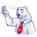 👋 ijsbeer, gebaar, middelvinger, cartoon, sticker whatsapp sticker