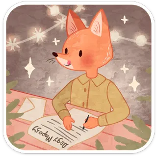 ❄️ Деду Морозу lis, pisanie, list, święty mikołaj, zima, święta telegram sticker