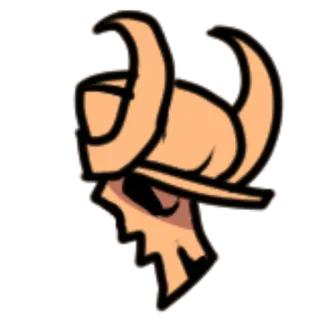 ☠ caveira, capacete, viking, armadura, desenho animado whatsapp sticker