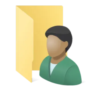 💾 carpeta, icono, persona, usuario telegram sticker