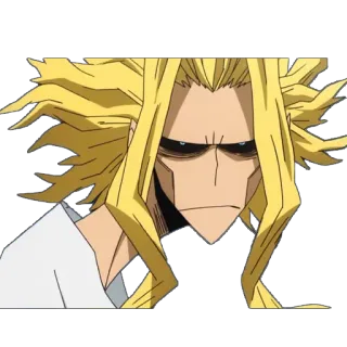 😐 All Might My Hero Academia Anime, My Hero Academia, All Might, Personagem, Super-herói, Mangá telegram sticker
