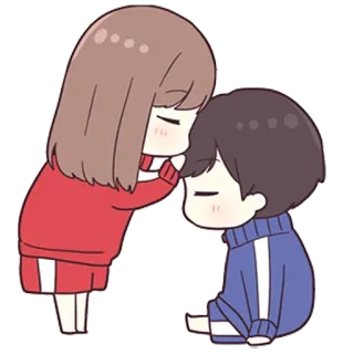 ❤️ 漫画, カップル, 愛, 愛情, かわいい, ロマンス telegram sticker