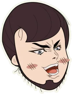 😌 Anime, Karakter, Ekspresi wajah, Kartun, Potret telegram sticker