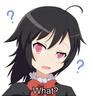 ❓ What? anime, question, confused, cute, sticker telegram sticker