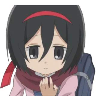 😊 Mikasa Ackerman Attack on Titan Anime, Attack on Titan, Mikasa Ackerman, Cartoon, Fanart whatsapp sticker