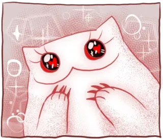 🔴 cat, cute, kawaii, animal, pet, sparkly, cartoon telegram sticker