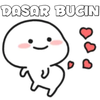 🍡 DASAR BUCIN Amoureux, Coeurs, Dessin animé, Amour, Mignon telegram sticker