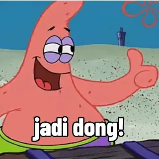 😚 Patrick Star Spongebob Squarepants jadi dong! patryk rozgwiazda, spongebob, kreskówka, animowany, śmieszne, mem, jadi dong, rozgwiazda telegram sticker