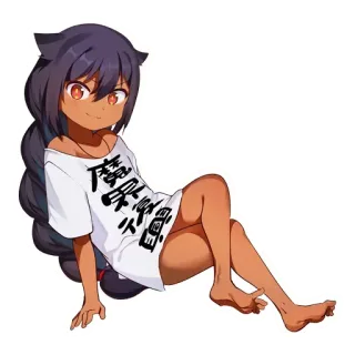 😀 魔界留 Anime, Manga, Karakter, Lucu, Gadis, Kawaii telegram sticker