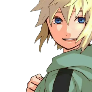 😃 Minato Namikaze Naruto Anime, Ninja, Hokage, Capelli Gialli, Occhi Azzurri, Personaggio telegram sticker