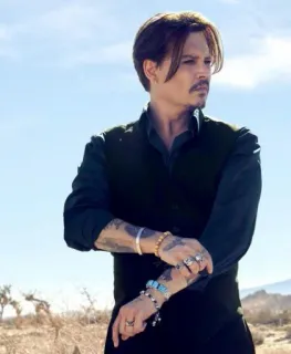 💗 Johnny Depp actor, celebrity, man, portrait telegram sticker